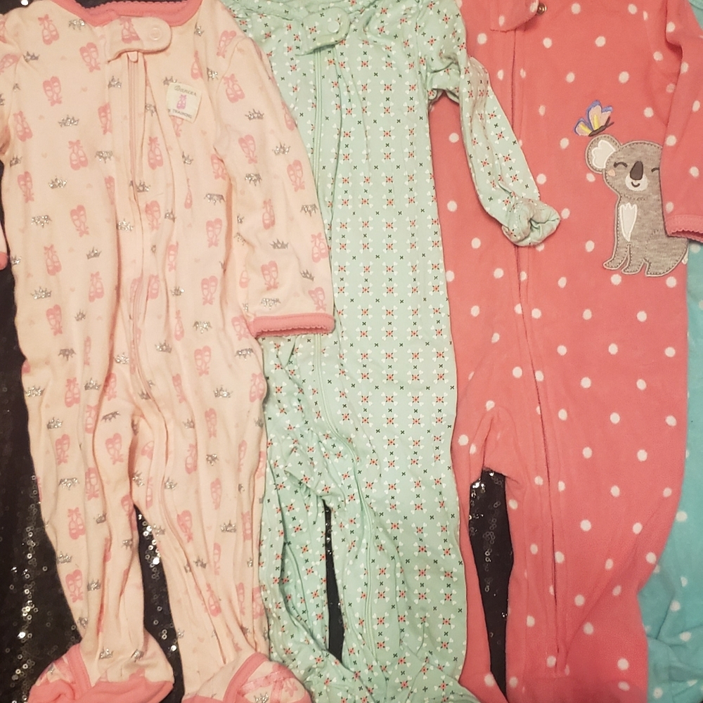 4 feetie pajamas